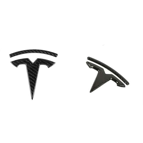 Tesla Model 3/Y Logo-Real Carbon Fiber