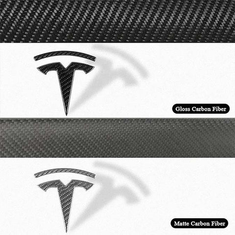 Tesla Model 3/Y Logo-Real Carbon Fiber