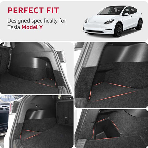 Tesla Model Y Trunk Organizer Storage Bins with Lip（Set of 2）