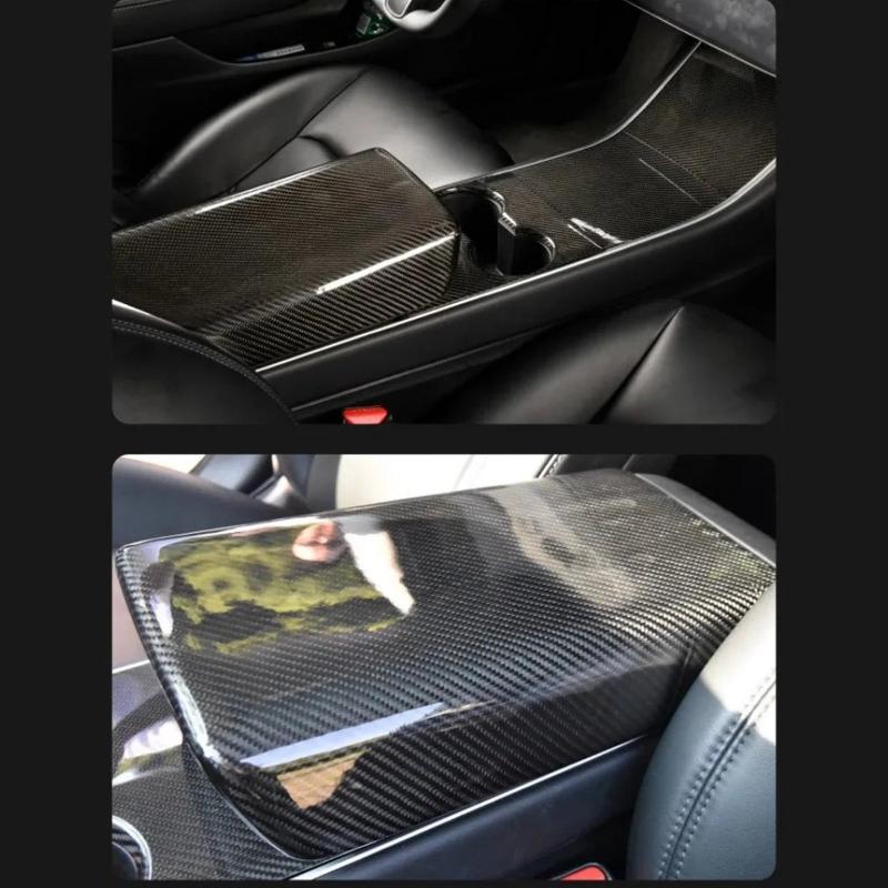 Tesla_Model_3_Y_Armrest_Overlay_Real_Carbon_Fiber