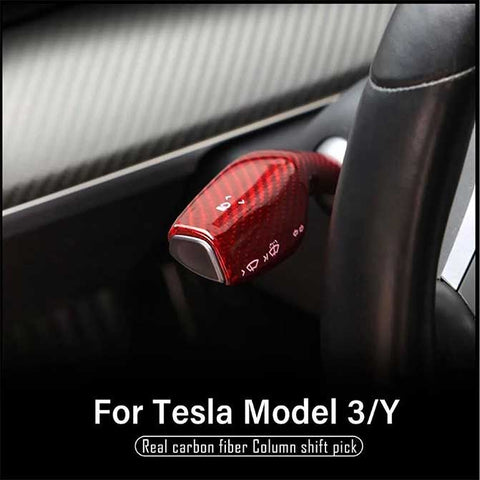 Turn Signal Stalk Cover Real Carbon Fiber For 2017-2022 Tesla Model 3/Y