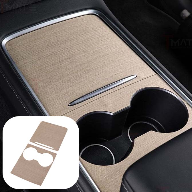 Wood Center Console Wrap for Model 3 2021-2023.10 / Model Y 2020-2024