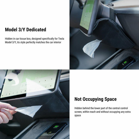 Hidden Tissue Box for Tesla Model 3 & Model Y