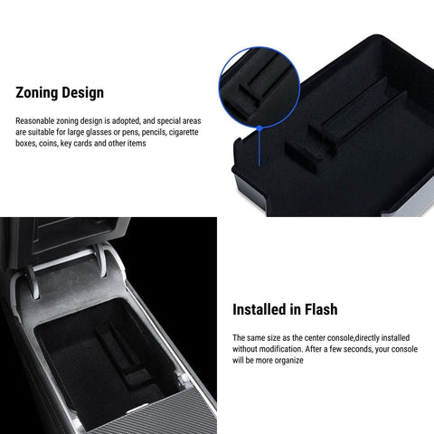 Armrest Organizer Console Tray for Tesla Model 3 / Model Y