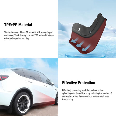 Mud Flaps Kit for Tesla Model 3 / Model Y - Tesla Official Version (4 PCS)